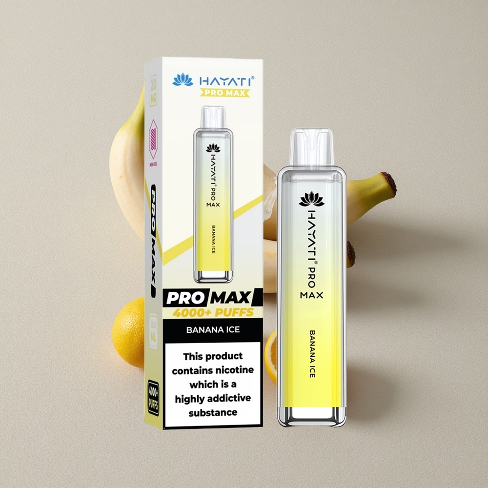 Banana Ice Hayati Pro Max 4000 Puffs Disposable Vape with 1400mAh Battery