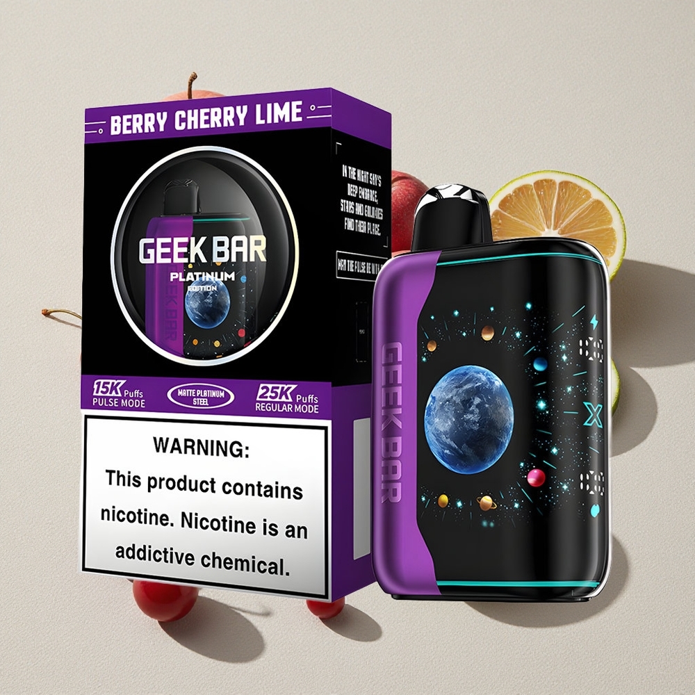 Berry Cherry Lime GEEK BAR Platinum 25000 Puffs Disposable Vape