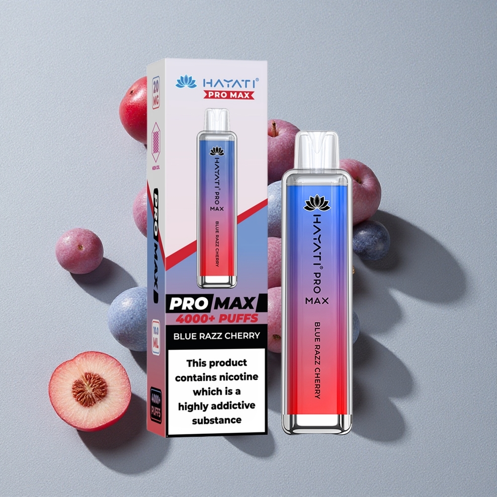 Blue Razz Cherry Hayati Pro Max 4000 Puffs Rechargeable Disposable Vape