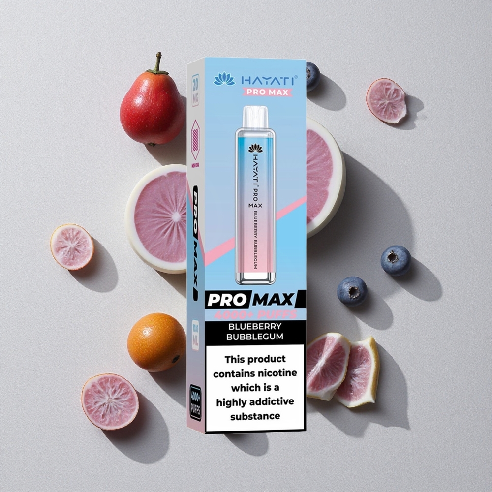 Blueberry Bubblegum Hayati Pro Max 4000 Puffs Rechargeable Disposable Vape