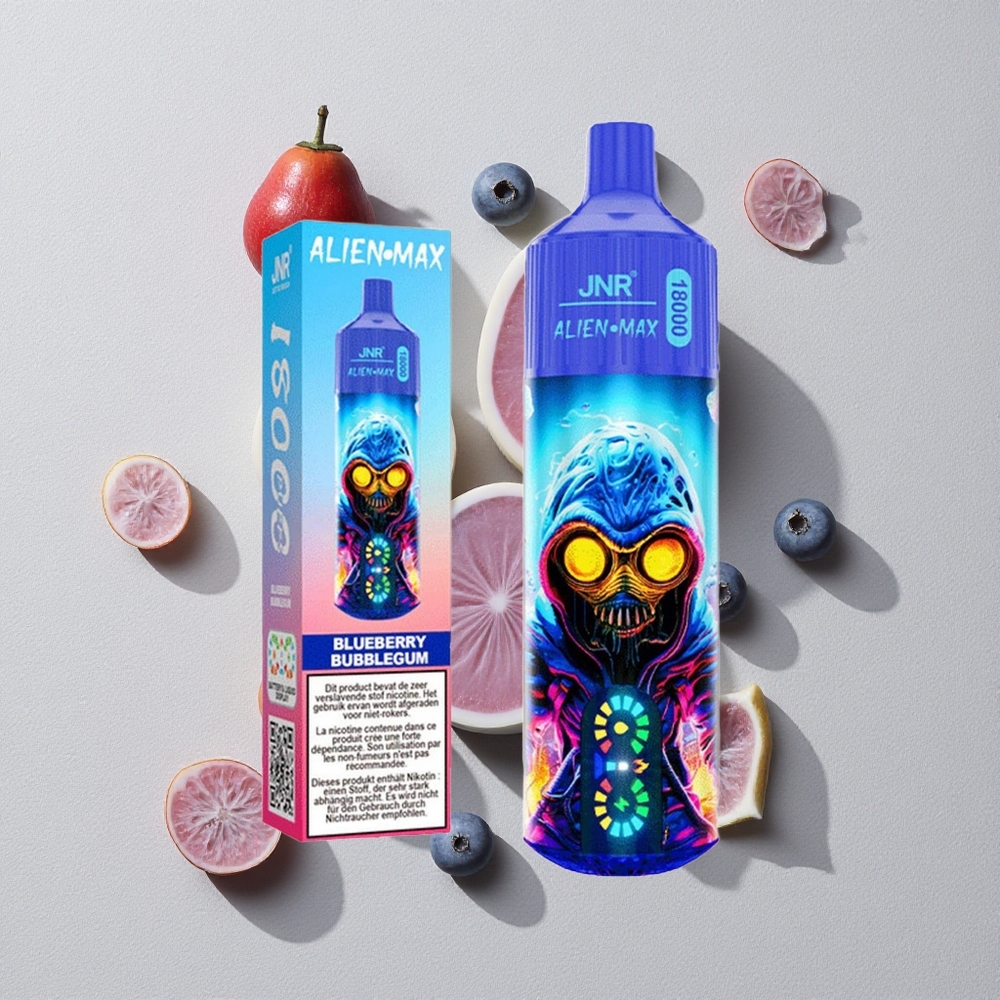 Blueberry Bubblegum JNR Alien Max 18000 Puffs Dual Mesh Coil