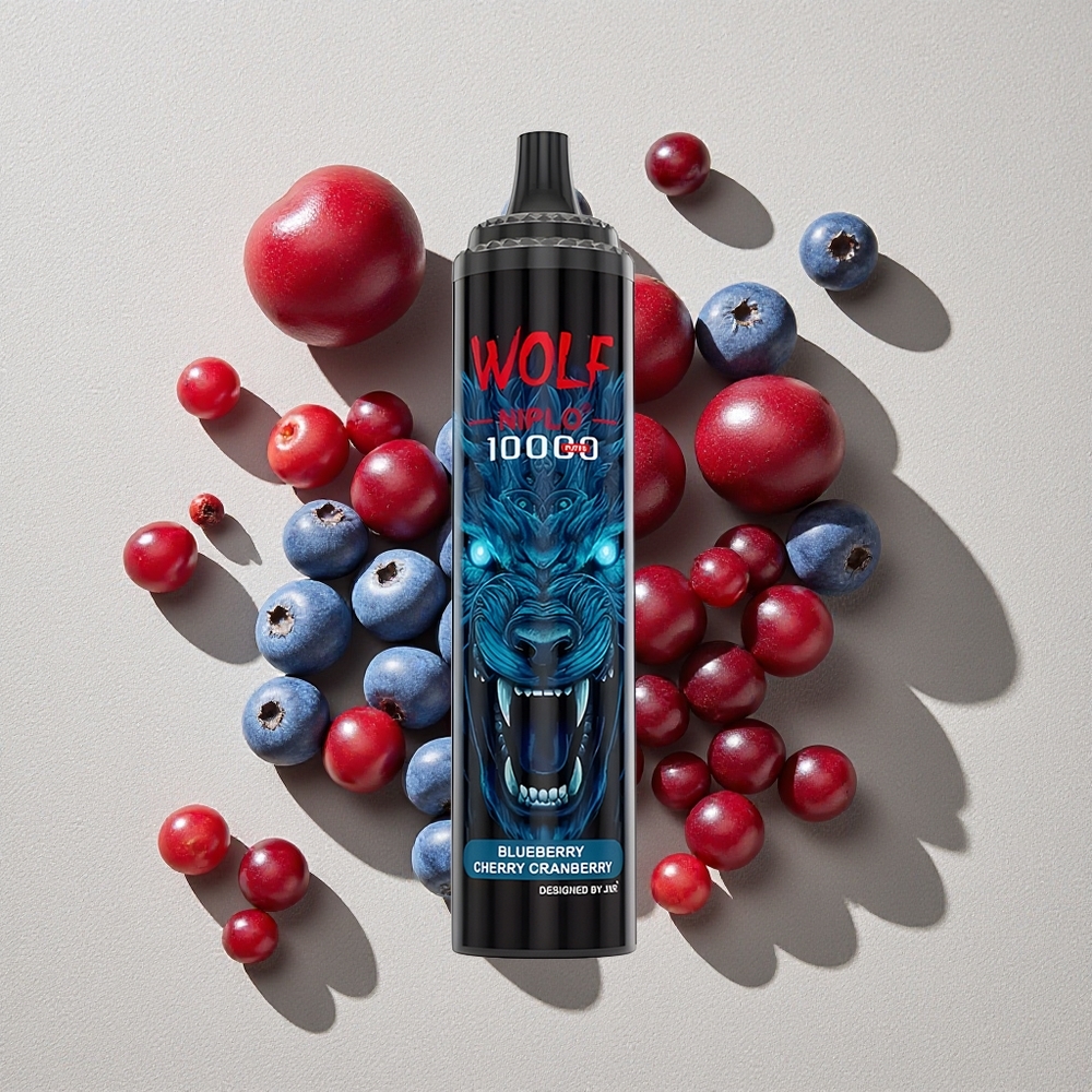 Blueberry Cherry Cranberry JNR Wolf Niplo 10000 Puffs
