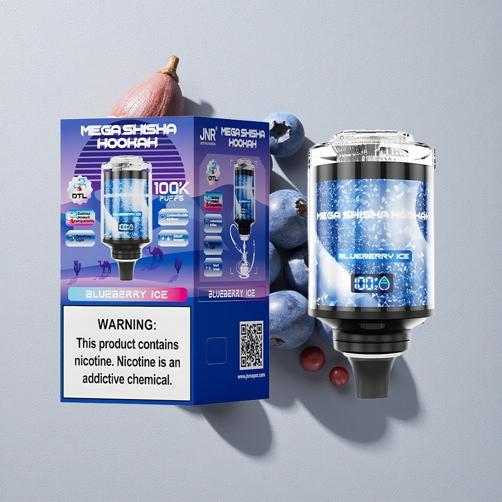 Blueberry Ice JNR Mega Shisha Hookah 100K Desktop Compatibility