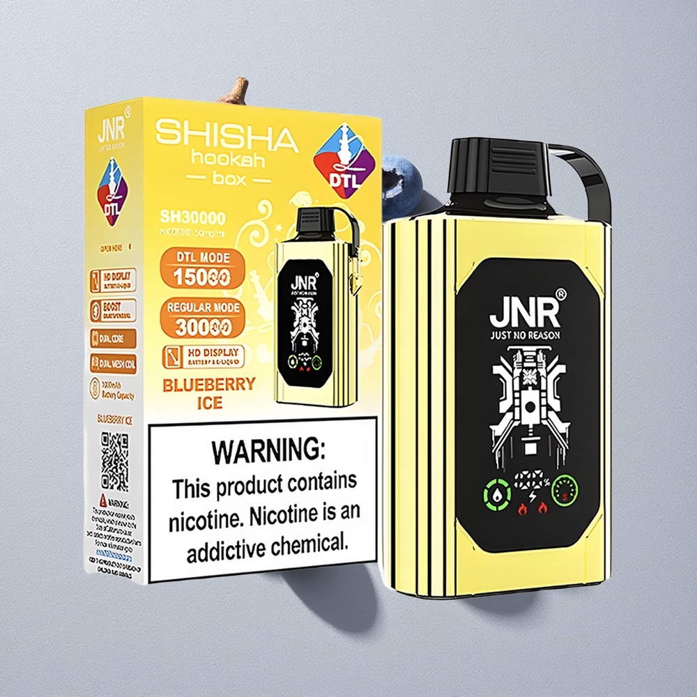 Blueberry Ice JNR Shisha Hookah Box 20500 Puffs Disposable Vape