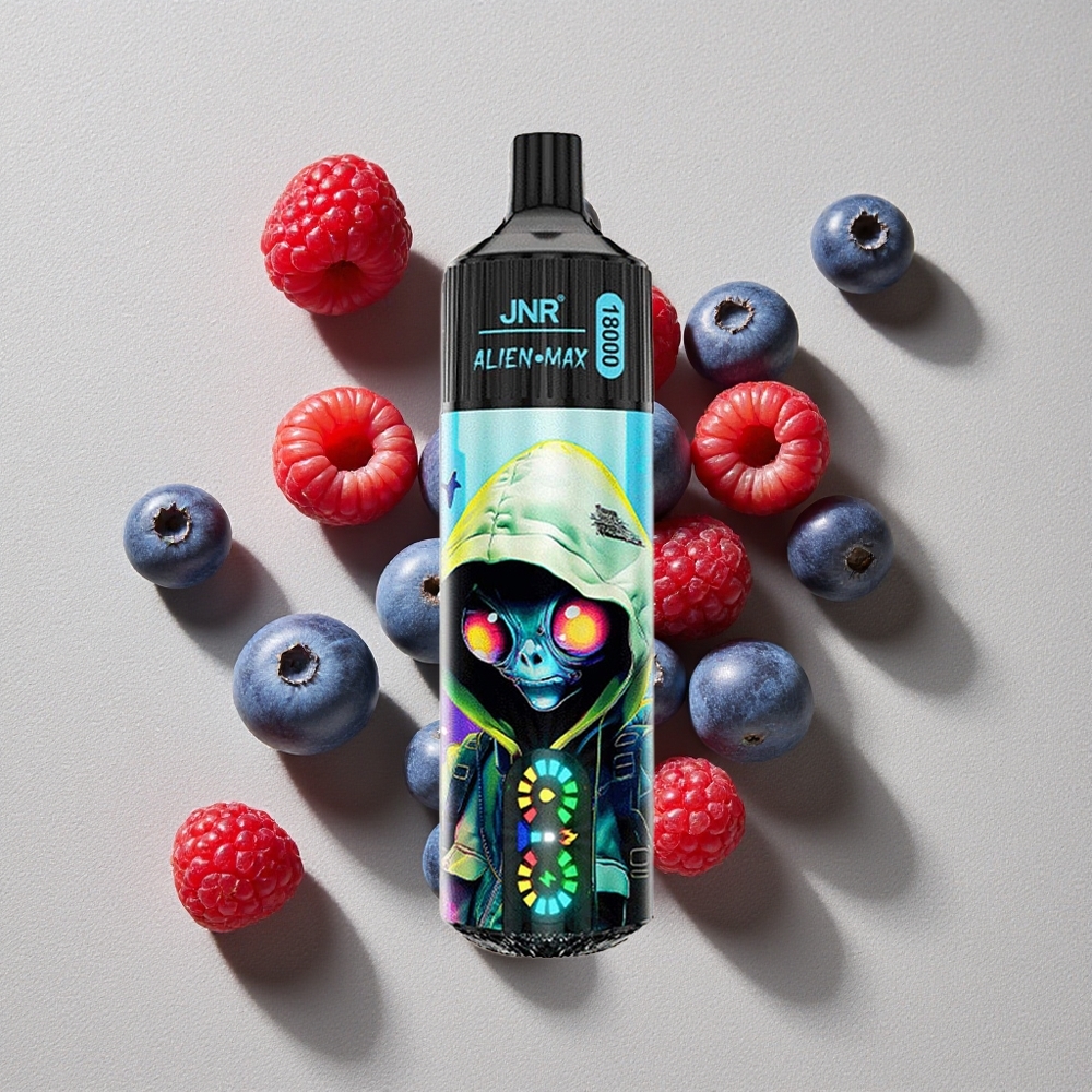 Blueberry Raspberry JNR Alien Max 18000 Puffs Smart LED Display