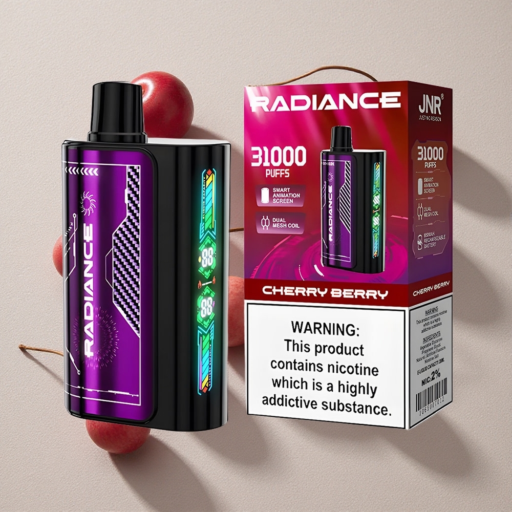 Cherry Berry JNR Radiance 31000 Puffs Disposable Vape with Smart Animation Screen