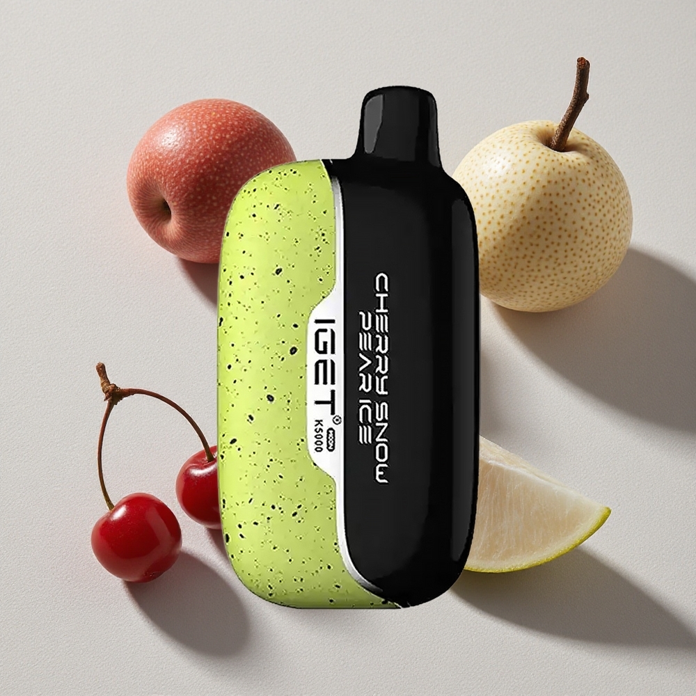 Cherry Snow Pear Ice IGET Moon K5000 Puffs Disposable Vape 135 Ohm Mesh Coil