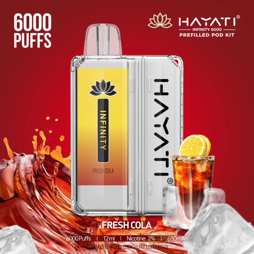 Hayati Store South Africa - Hayati Infinity 6000 Pod Kits Fresh Cola 46222V149