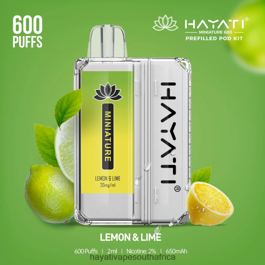 Hayati Store South Africa - Hayati Miniature 600 Pod Kits Lemon  Lime 46222V39