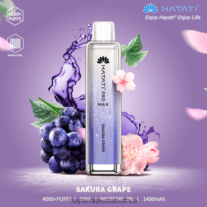 Hayati Store South Africa - Hayati Pro Max Disposable Sakura Grape 46222V119