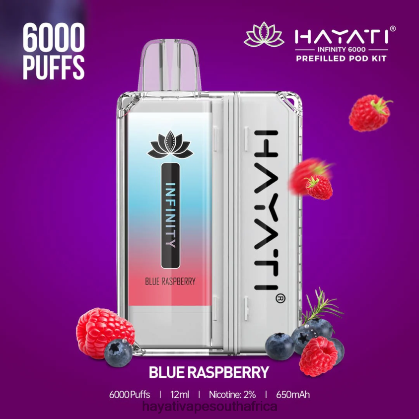 Hayati Vape Flavours - Hayati Infinity 6000 Pod Kits Blue Raspberry 46222V144