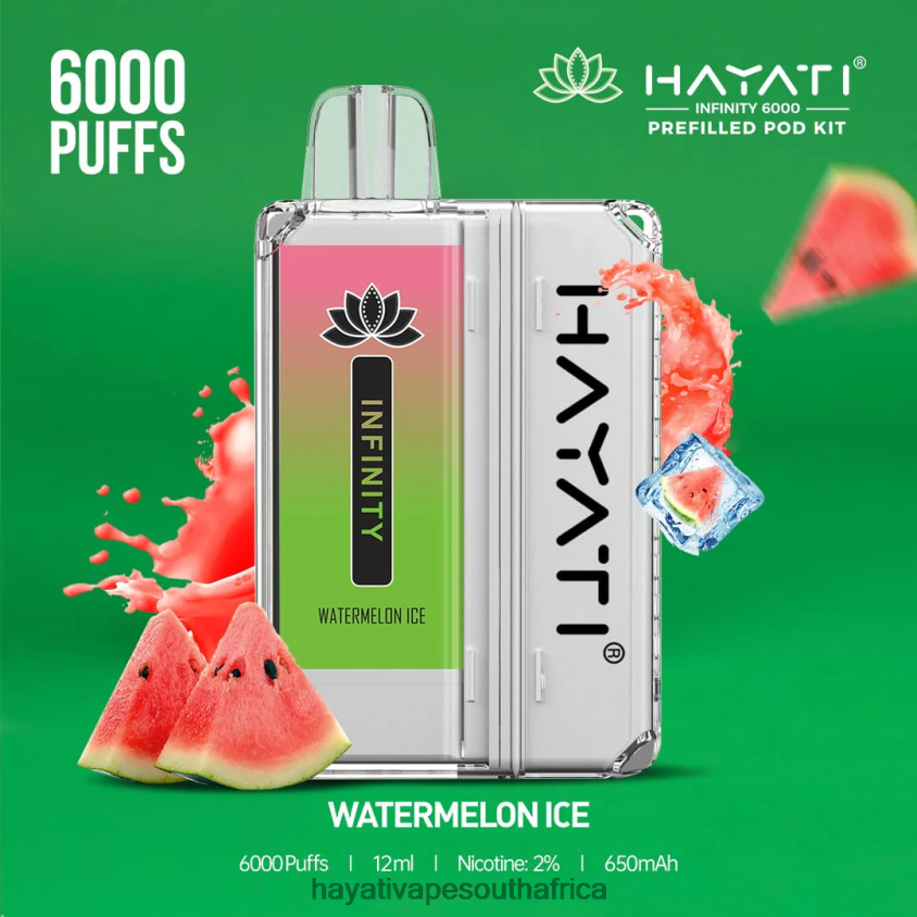 Hayati Vape Flavours - Hayati Infinity 6000 Pod Kits Watermelon Ice 46222V164