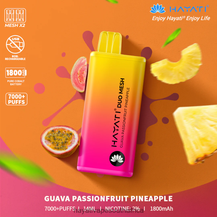 Hayati Vape Price - Hayati Duo Mesh Disposable Guava Passionfruit Pineapple 46222V170