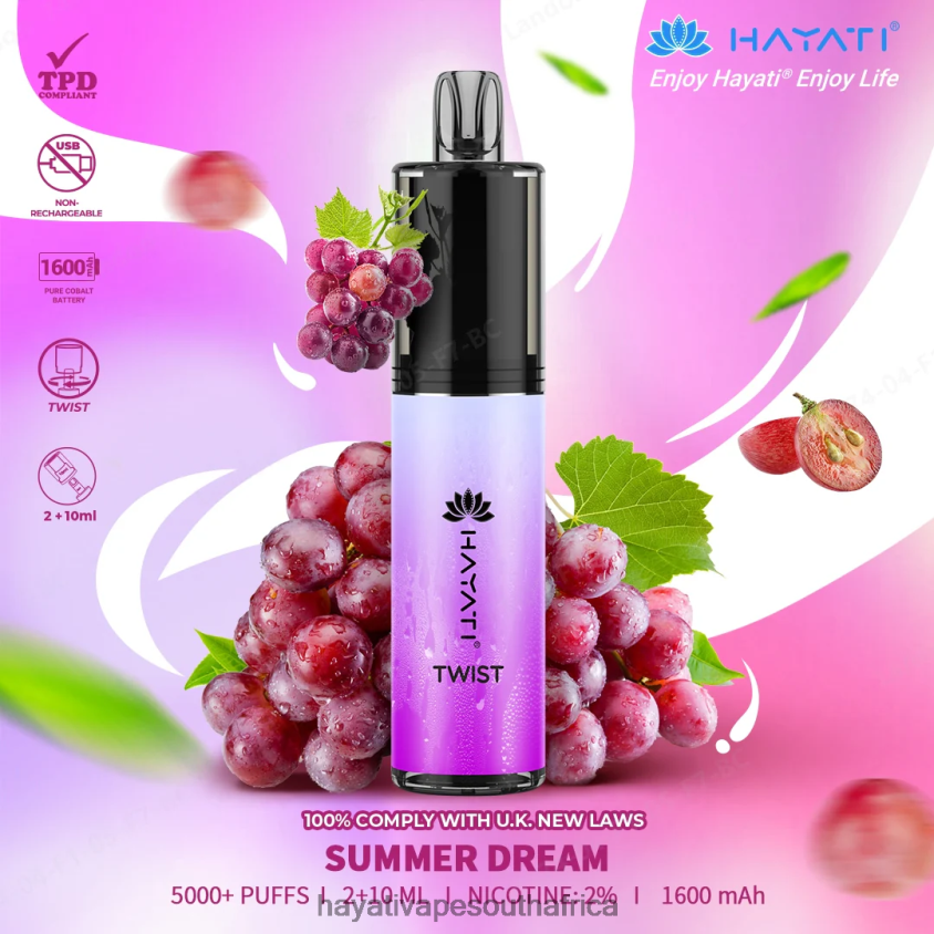 Hayati Vape Review - Hayati Twist Disposable Summer Dream 46222V87
