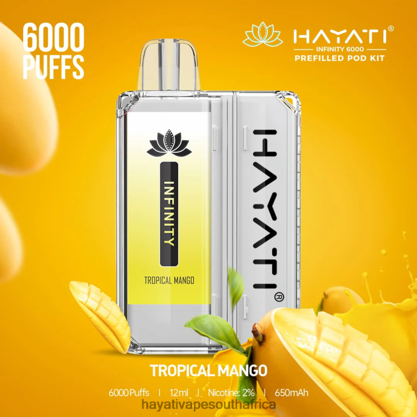 Hayati Vape South Africa - Hayati Infinity 6000 Pod Kits Tropical Mango 46222V163