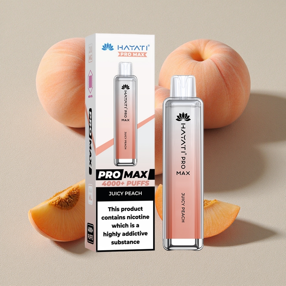 Juicy Peach Hayati Pro Max 4000 Puffs Rechargeable Disposable Vape
