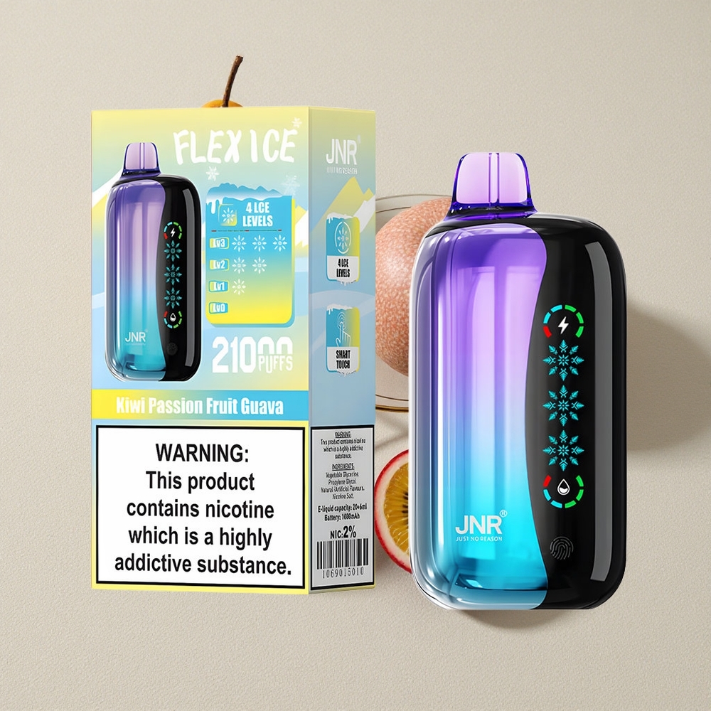 Kiwi Passion Fruit Guava JNR Flex Ice 21000 Puffs Disposable Vape