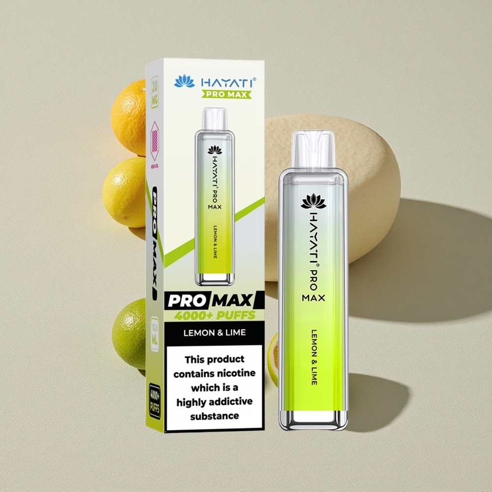 Lemon  Lime Hayati Pro Max 4000 Puffs Rechargeable Disposable Vape