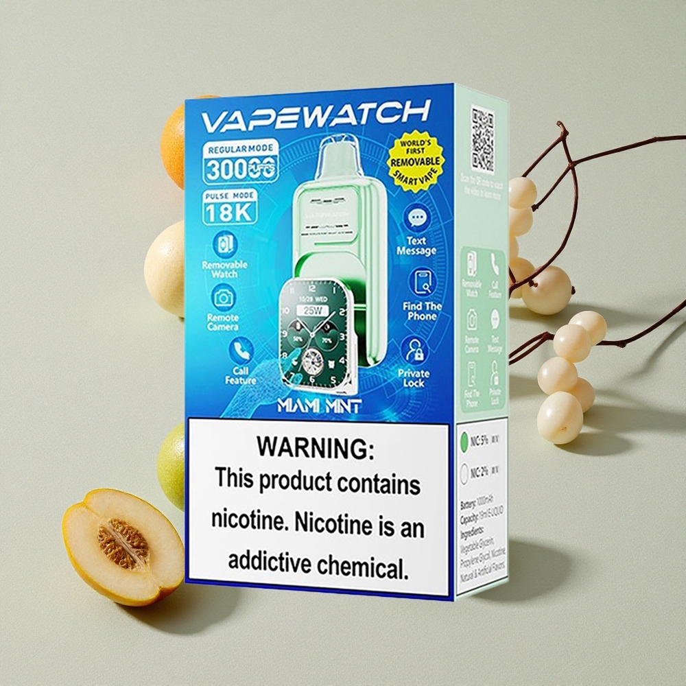 Miami Mint JNR VapeWatch 30000 Puffs Dual Mesh Coil