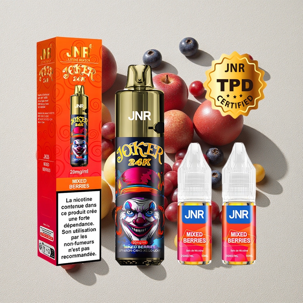 Mixed Berries JNR Joker 24K Puffs Refillable Disposable Vape