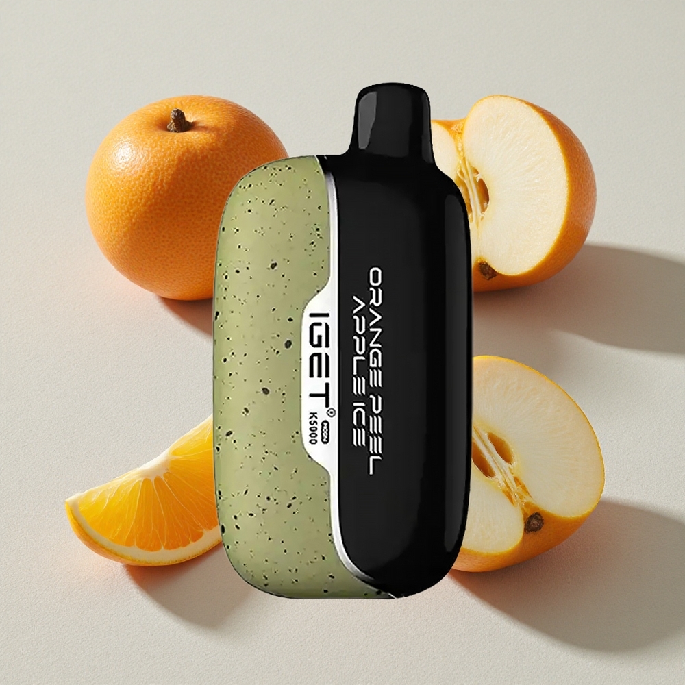 Orange Peel Apple Ice IGET Moon K5000 Puffs Disposable Vape