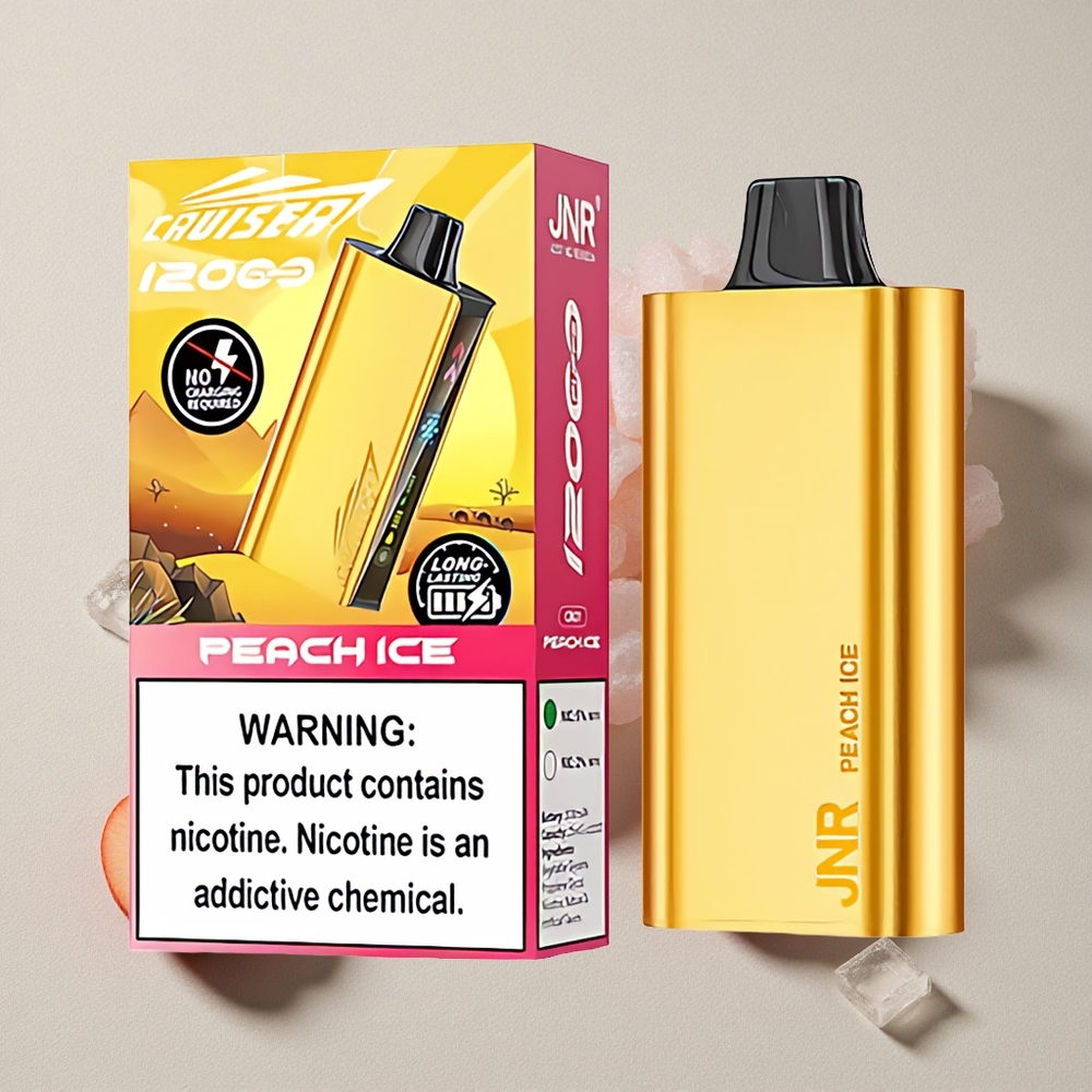 Peach Ice JNR Cruiser 12000 Puffs No-Charge Disposable Vape