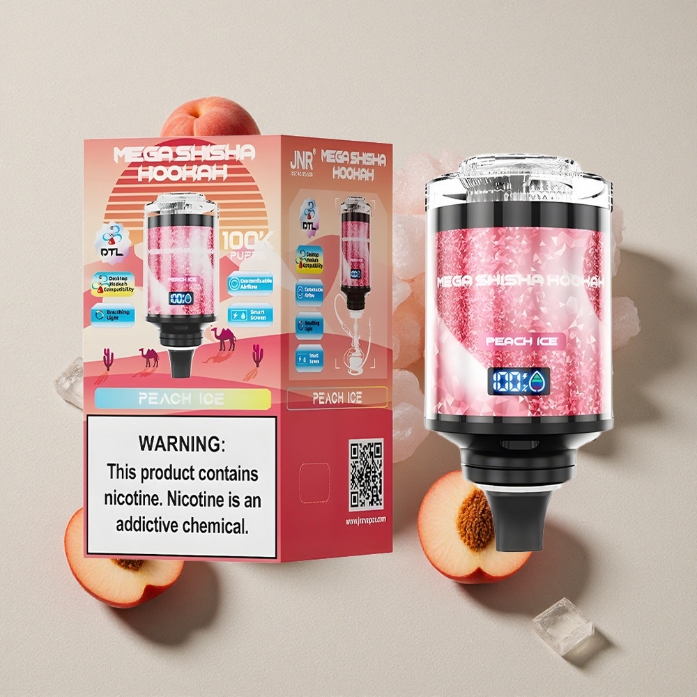 Peach Ice JNR Mega Shisha Hookah 100K Desktop Compatibility