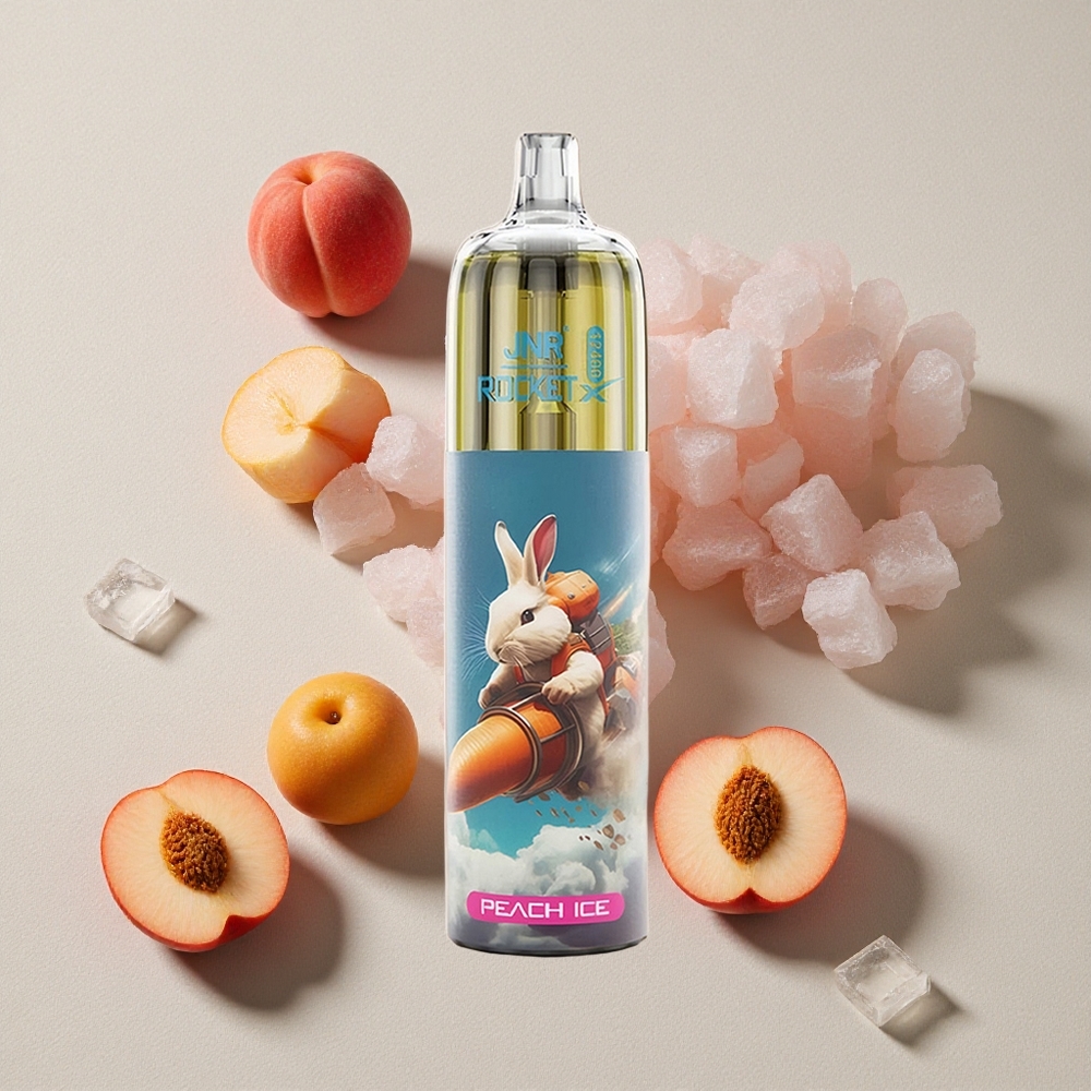 Peach Ice JNR Rocket-X 12400 Puffs Adjustable Airflow