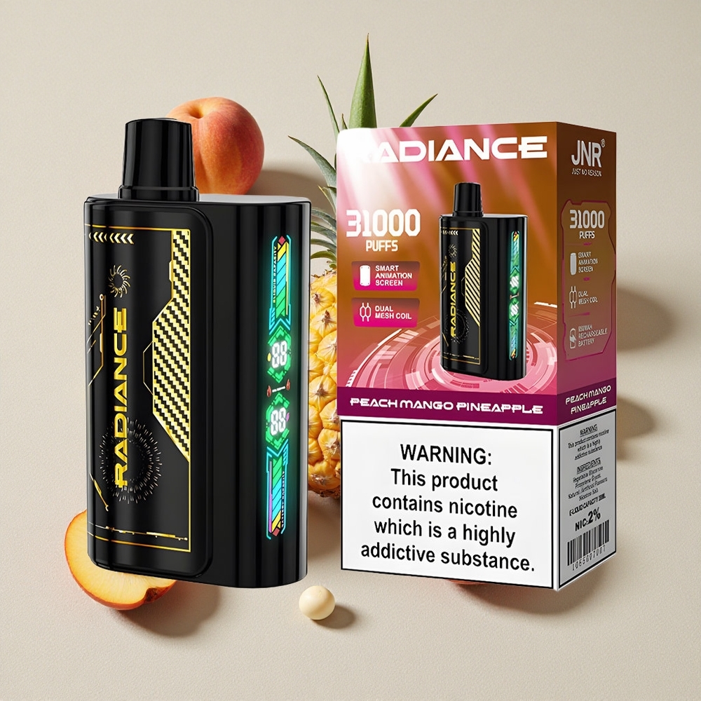 Peach Mango Pineapple JNR Radiance 31000 Puffs Disposable Vape with Smart Animation Screen