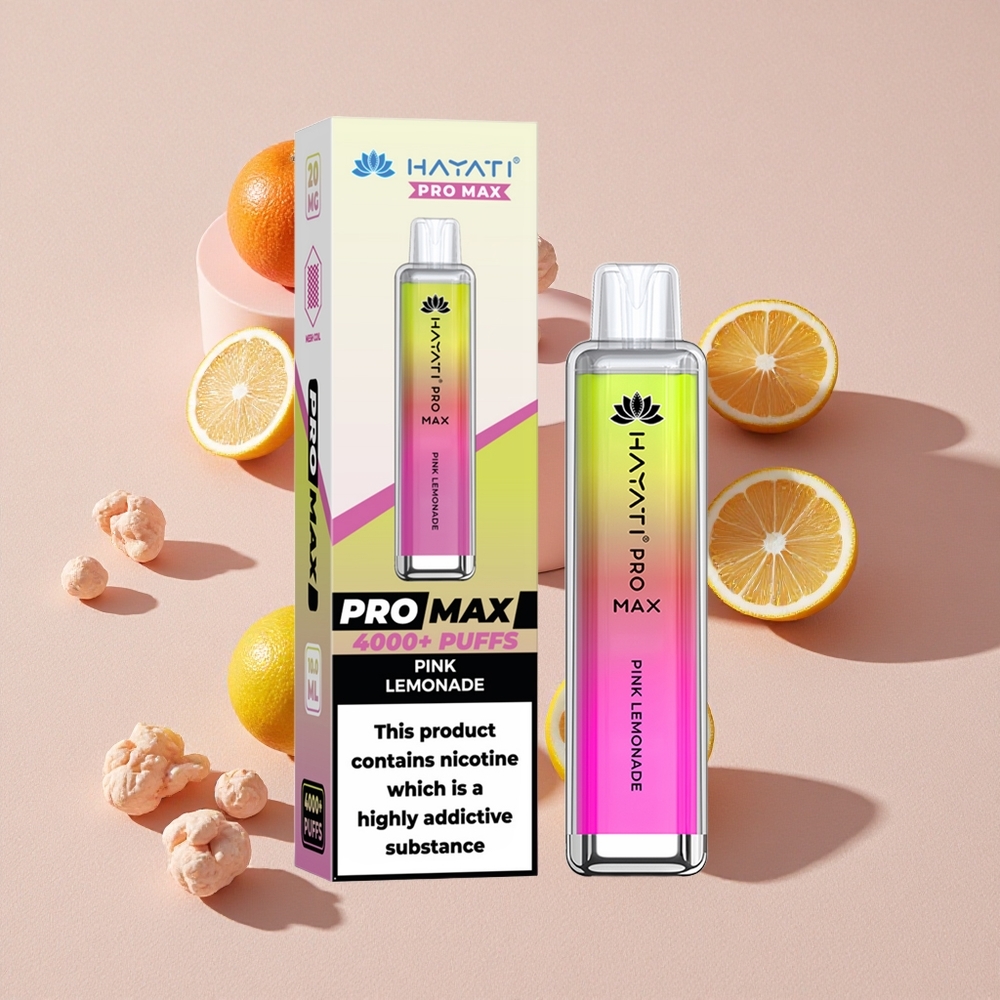 Pink Lemonade Hayati Pro Max 4000 Puffs Rechargeable Disposable Vape