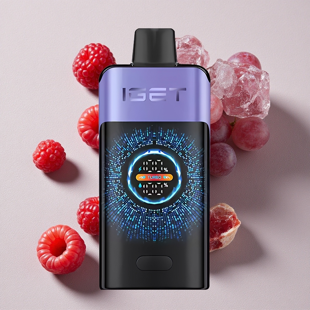 Raspberry Grape Ice IGET ONE 12000 Puffs Dual Mesh Disposable Vape