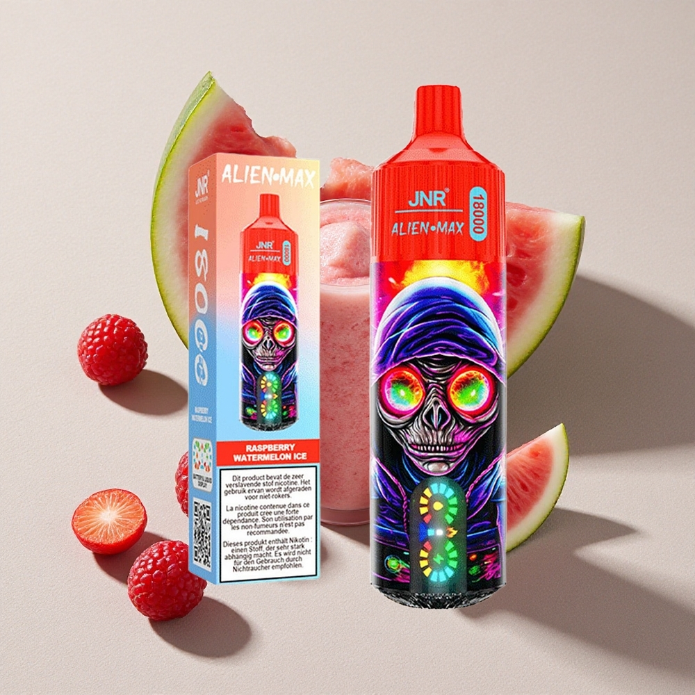 Raspberry Watermelon Ice JNR Alien Max 18000 Puffs Smart LED Display