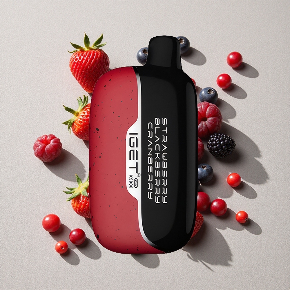 Strawberry Blackberry Cranberry IGET Moon K5000 Puffs Disposable Vape
