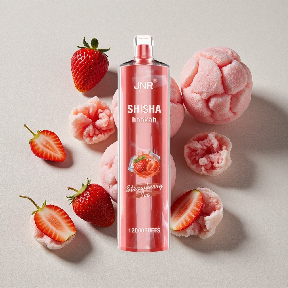 Strawberry Ice JNR Shisha Hookah 12000 Puffs Disposable Vape 750mAh