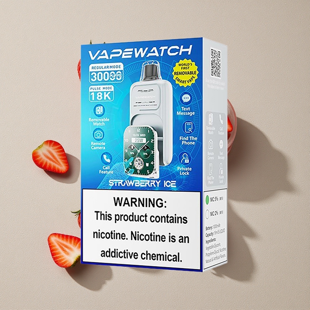 Strawberry Ice JNR VapeWatch 30000 Puffs Disposable Vape