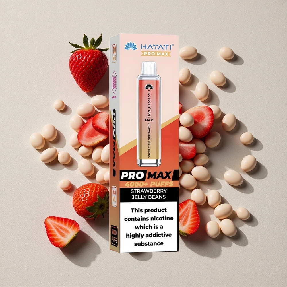 Strawberry Jelly Beans Hayati Pro Max 4000 Puffs Rechargeable Disposable Vape