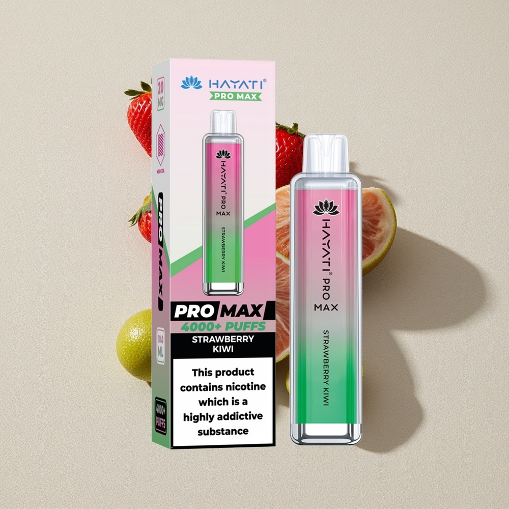 Strawberry Kiwi Hayati Pro Max 4000 Puffs Rechargeable Disposable Vape