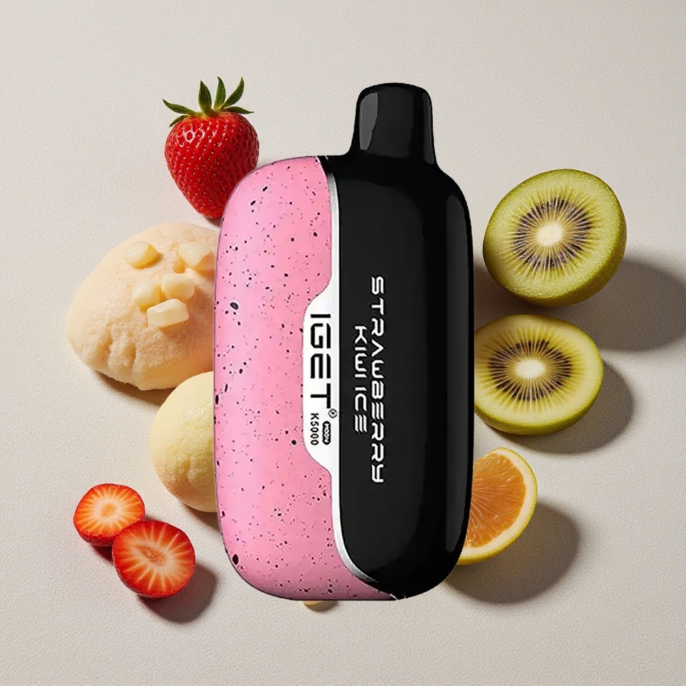 Strawberry Kiwi Ice IGET Moon K5000 Puffs Disposable Vape