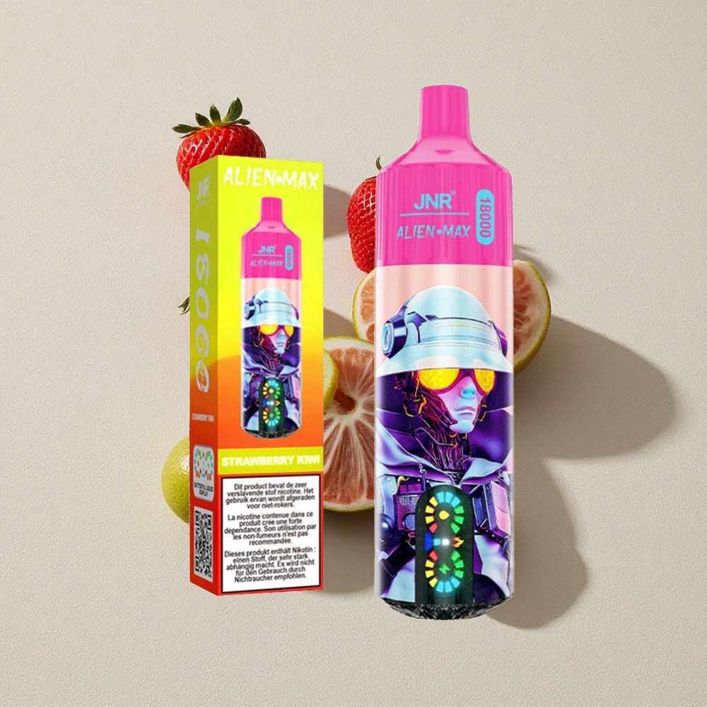 Strawberry Kiwi JNR Alien Max 18000 Puffs Smart LED Display