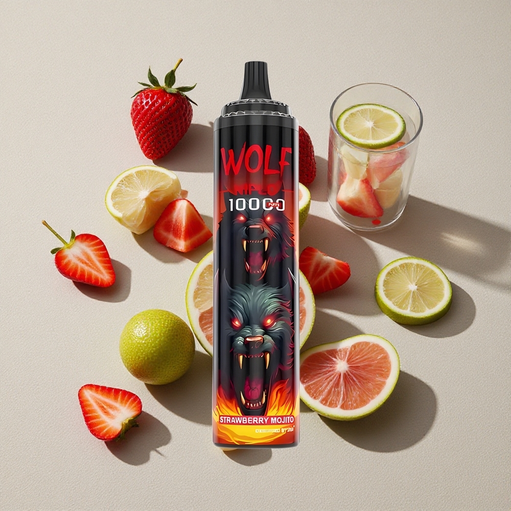 Strawberry Mojito JNR Wolf Niplo 10000 Puffs