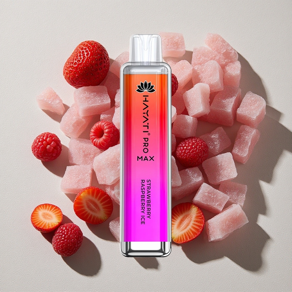 Strawberry Raspberry Ice Hayati Pro Max 4000 Puffs Rechargeable Disposable Vape