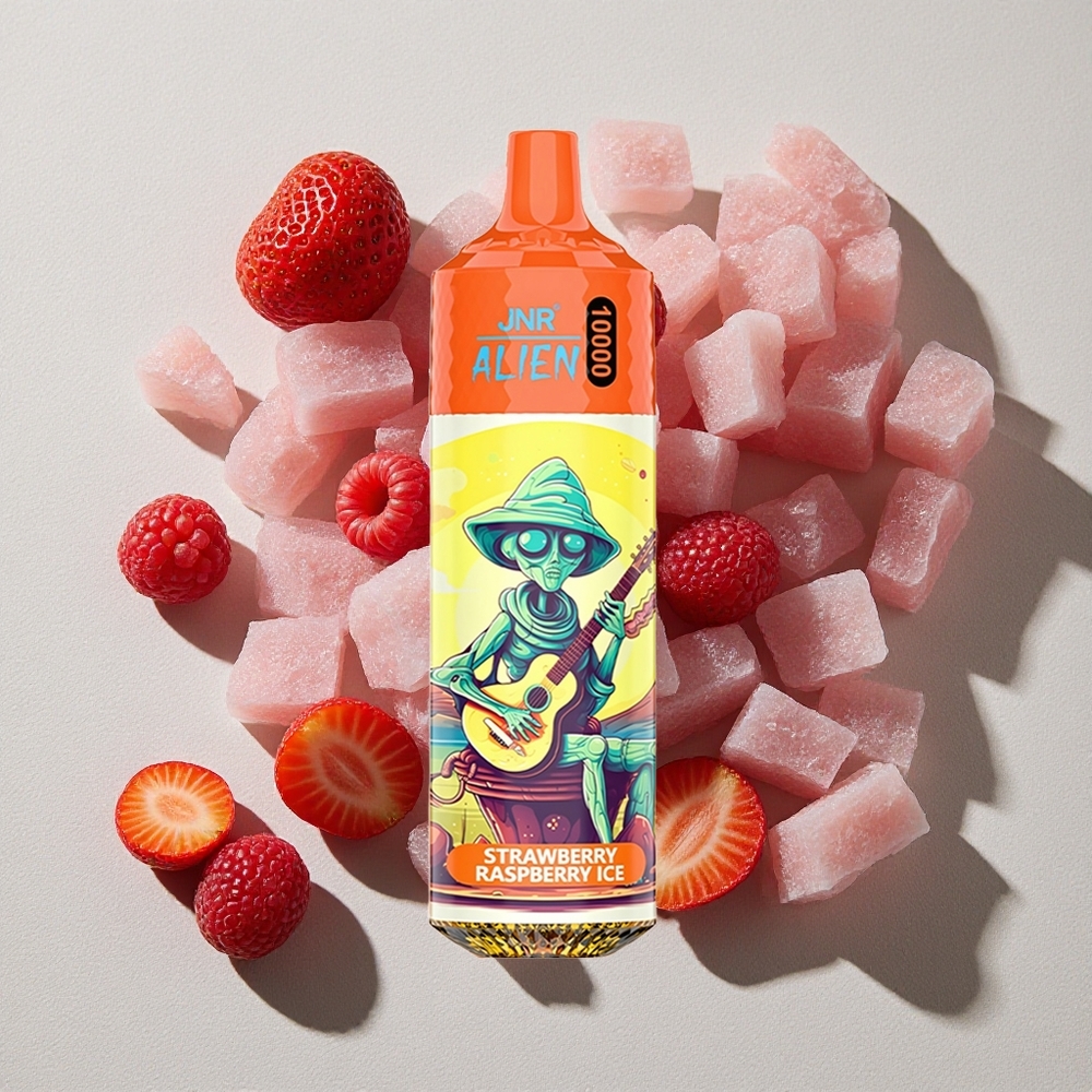 Strawberry Raspberry Ice JNR Alien 10000 Puffs Disposable Vape with LED Lights