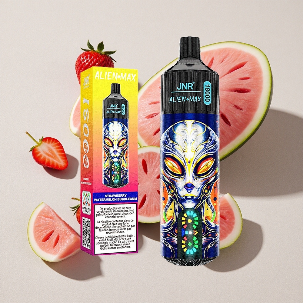 Strawberry Watermelon Bubblegum JNR Alien Max 18000 Puffs Smart LED Display