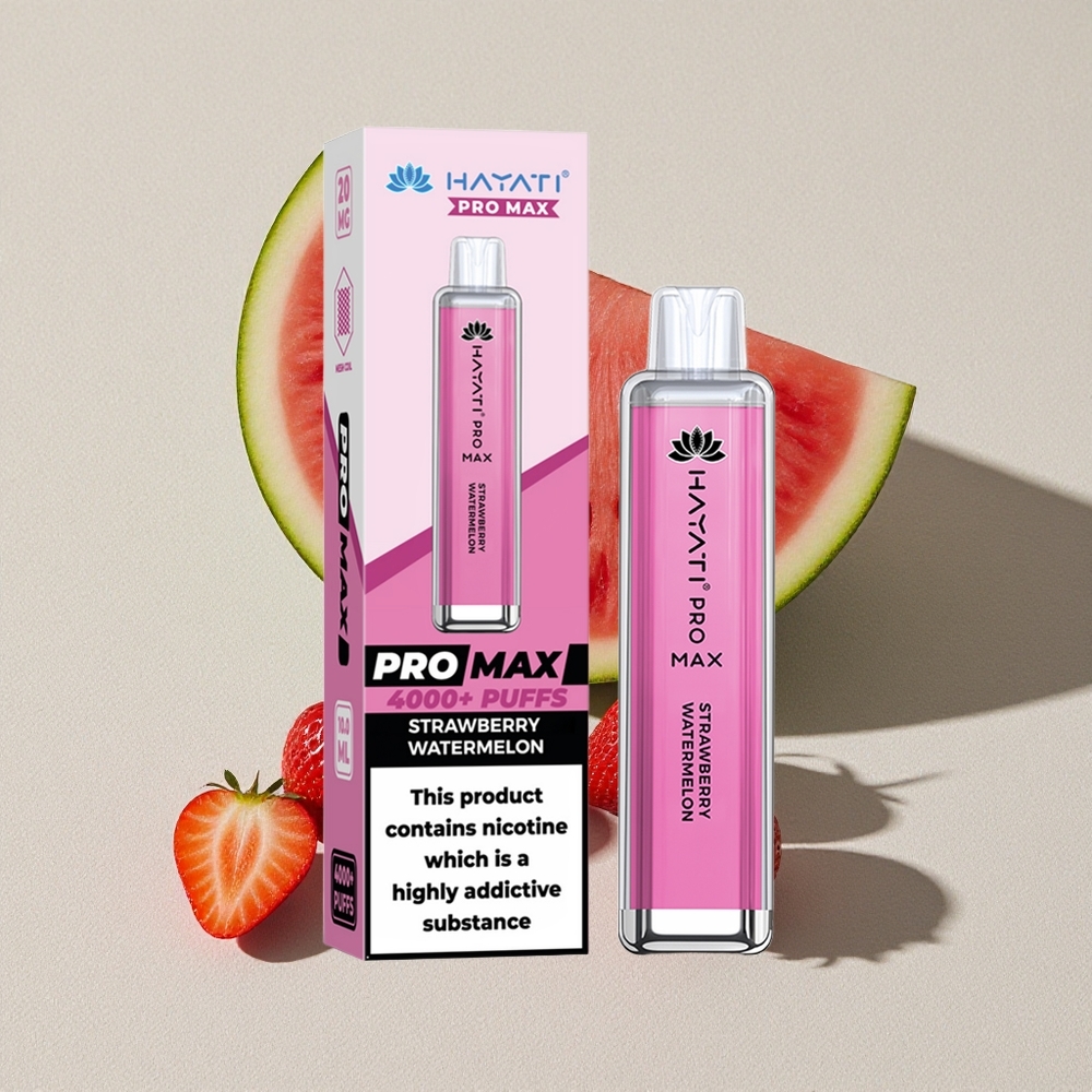 Strawberry Watermelon Hayati Pro Max 4000 Puffs Rechargeable Disposable Vape