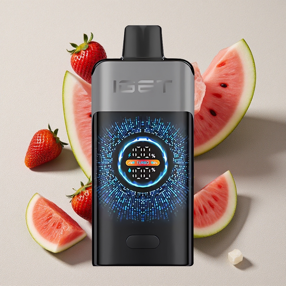 Strawberry Watermelon Ice IGET ONE 12000 Puffs Disposable Vape with Large Curved Color Screen