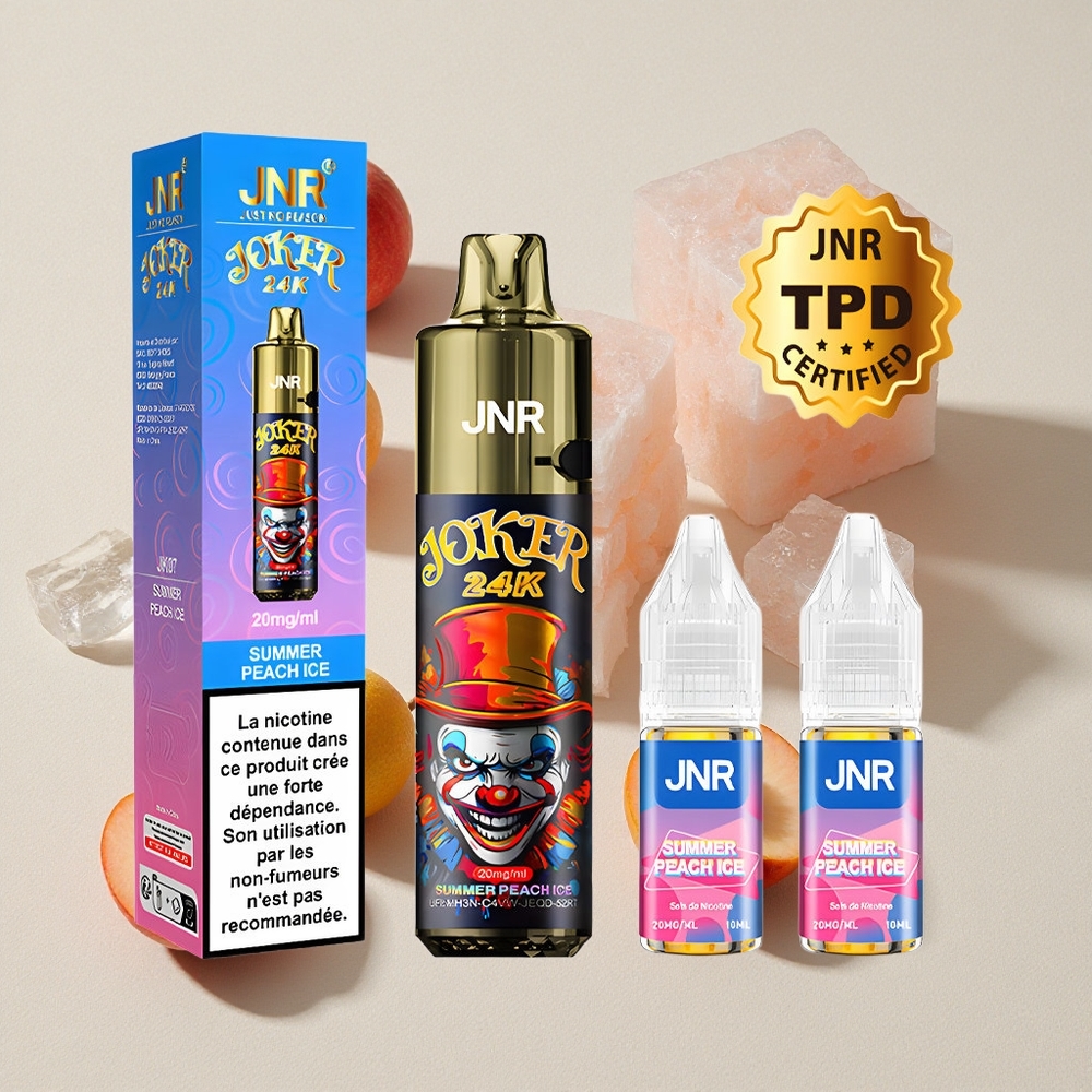 Summer Peach Ice JNR Joker 24K Puffs Refillable Disposable Vape