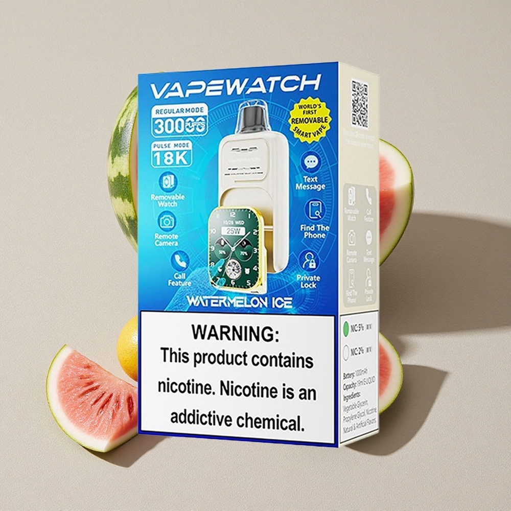 Watermelon Ice JNR VapeWatch 30000 Puffs Dual Mesh Coil
