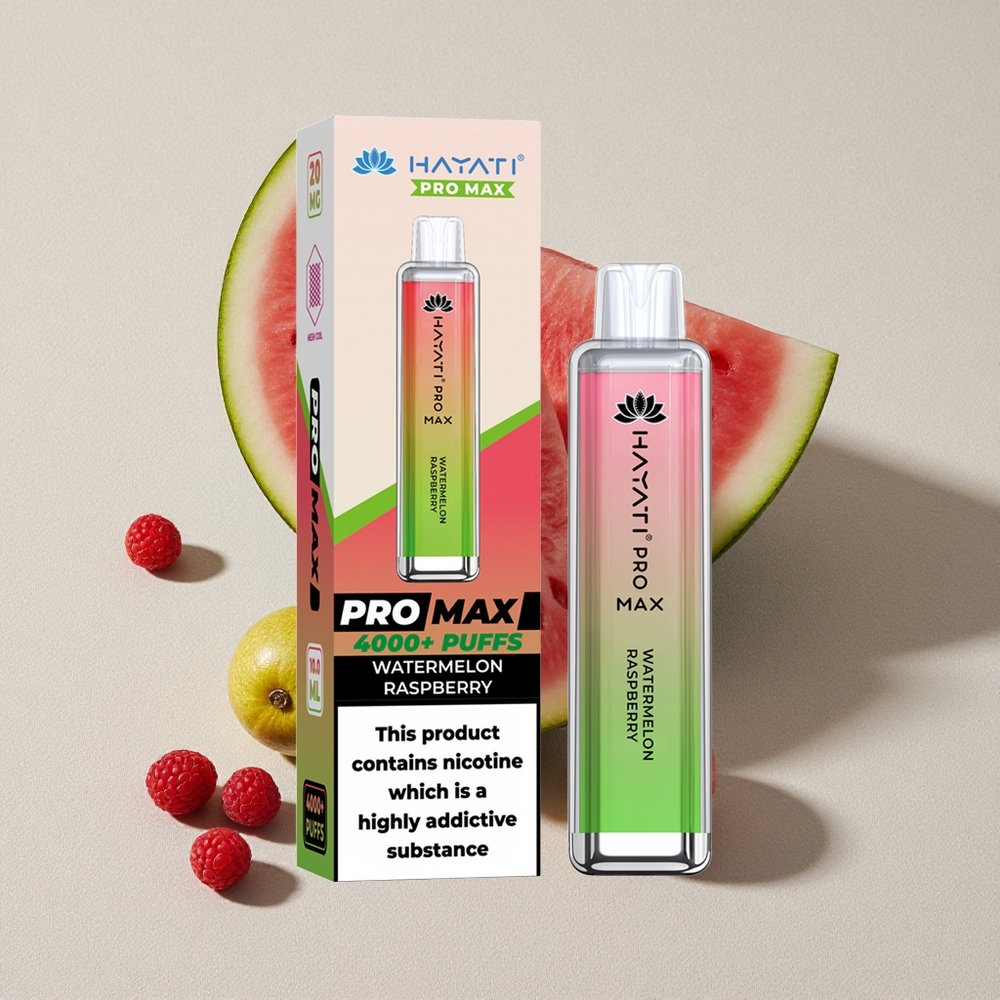 Watermelon Raspberry Hayati Pro Max 4000 Puffs Rechargeable Disposable Vape