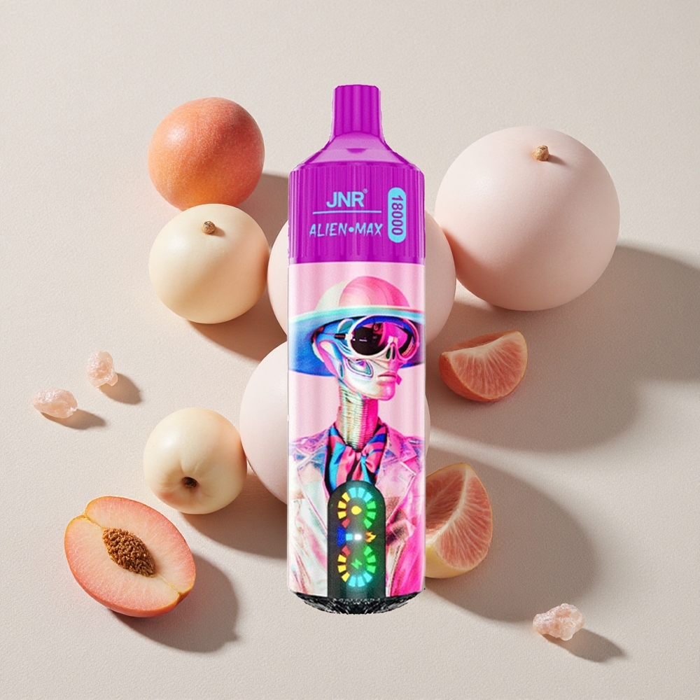 White Peach Razz JNR Alien Max 18000 Puffs Smart LED Display