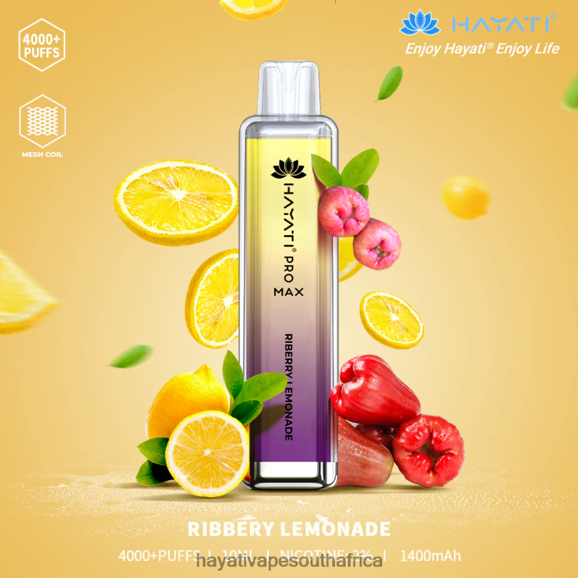 Hayati Vape Review - Hayati Pro Max Disposable Riberry Lemonade 46222V117